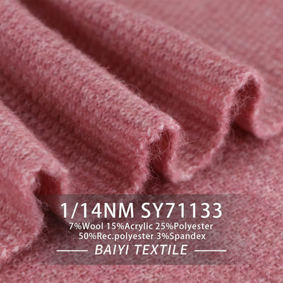 Acidproof Washable Recycled PET Yarn 1/14NM For Crochet Scarves