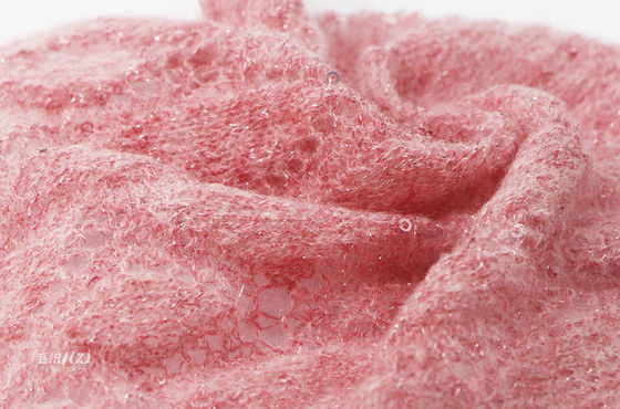 1/18NM Fluffy Sequin Wool Yarn Elastic Polyester And Acrylic